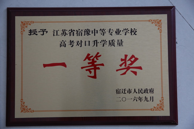 宿豫中等专业学校荣获多项市政府表彰