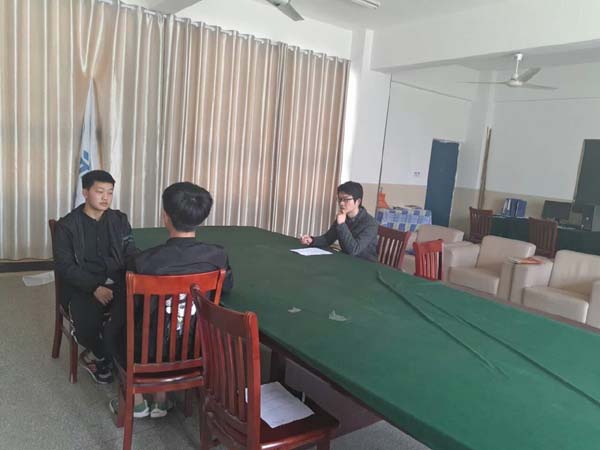 淮海技师学院组织中德国际班学生进行歌德证书A1模拟测试