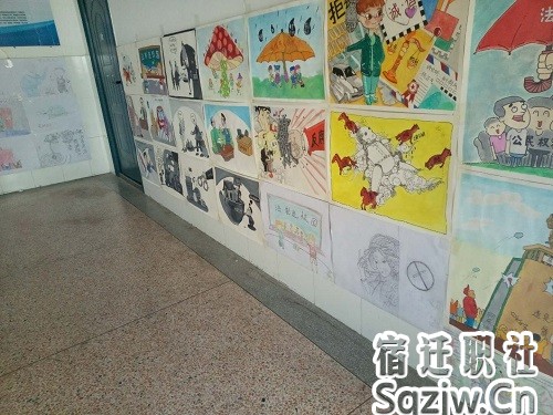 宿迁技师学院电子商务系举办法制教育图片展