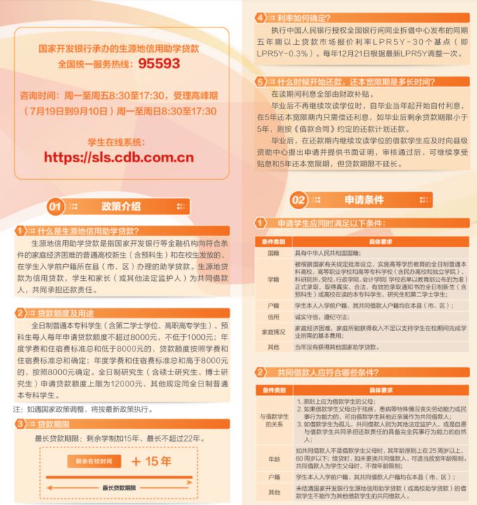 生源地信用助学贷款政策