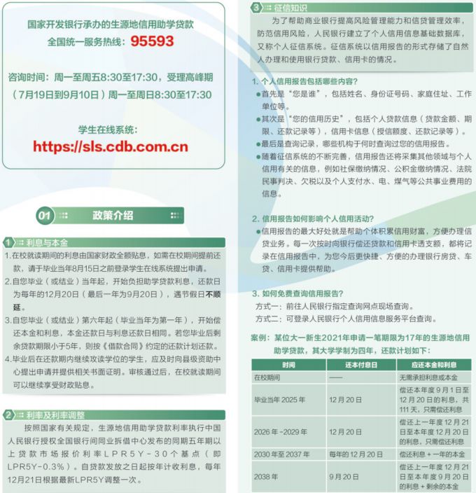 生源地信用助学贷款政策