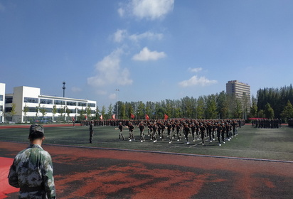 宿迁技师学院：军训场上，他们正青春