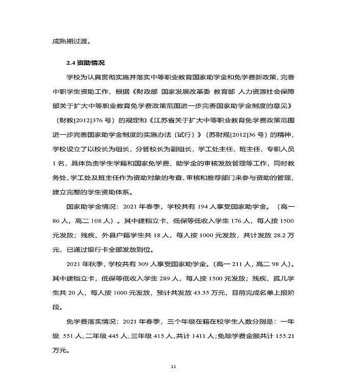 江苏省泗洪中等专业学校中等职业教育质量年度报告（2022）