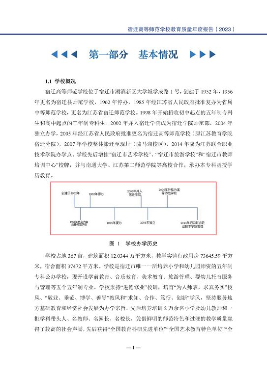 宿迁高等师范学校中等职业教育质量年度报告(2023)