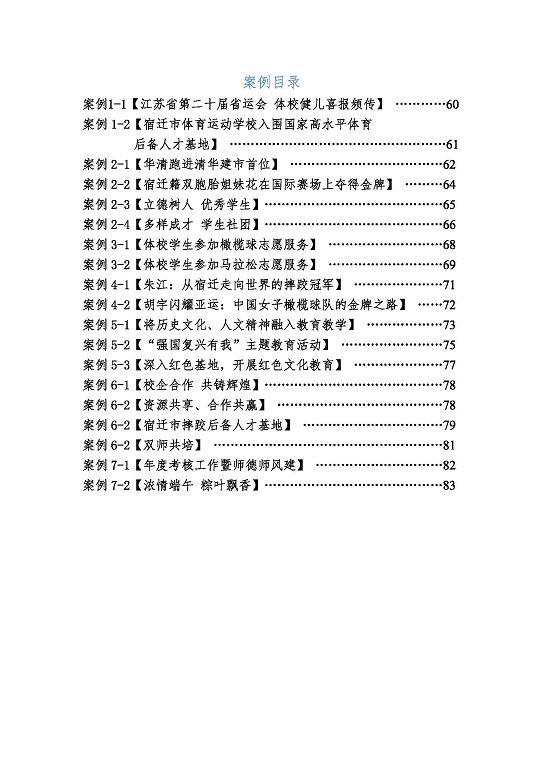 宿迁市体育运动学校质量报告（2023）