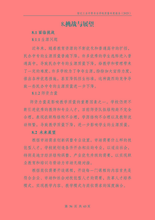 宿迁工业中等专业学校质量报告（2023年度）