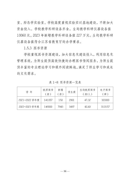 江苏省宿迁卫生中等专业学校质量报告（2023年度）