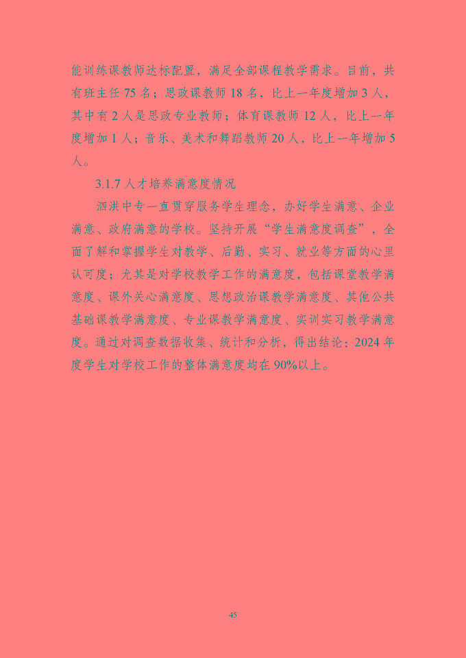 江苏省泗洪中等专业学校质量报告（2024年度）