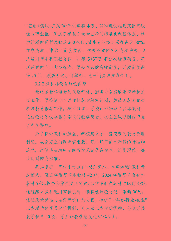 江苏省泗洪中等专业学校质量报告（2024年度）