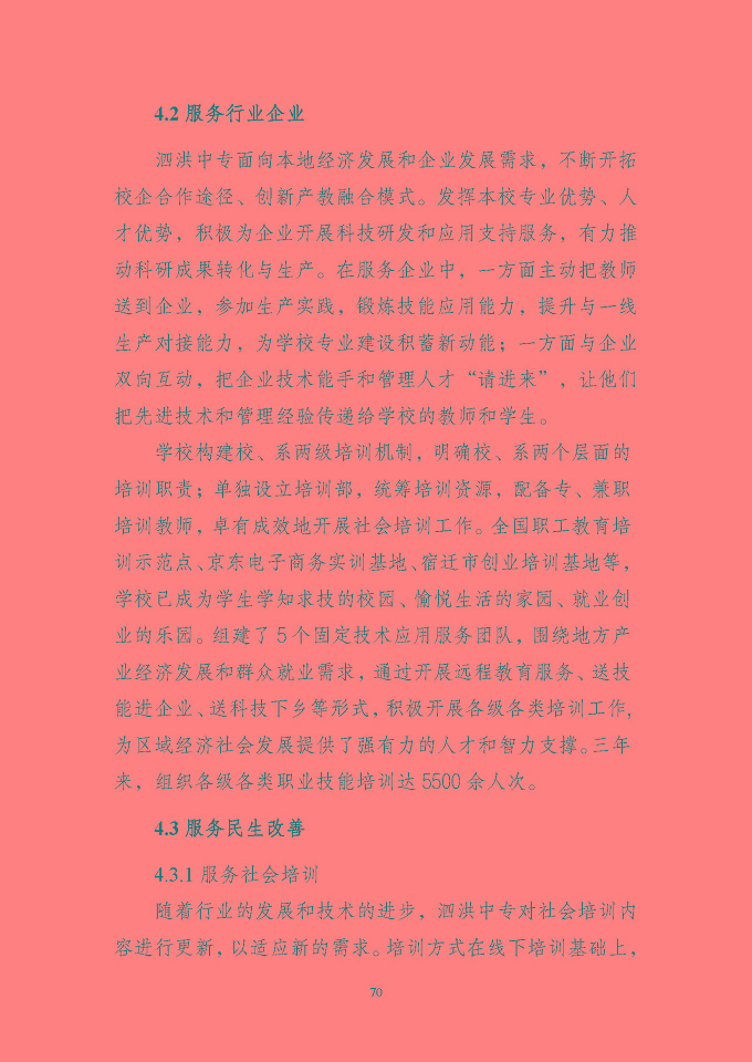 江苏省泗洪中等专业学校质量报告（2024年度）