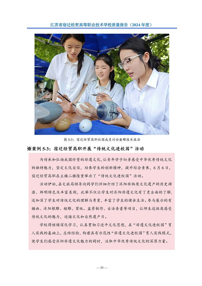 江苏省宿迁经贸高等职业技术学校质量报告（2024年度）