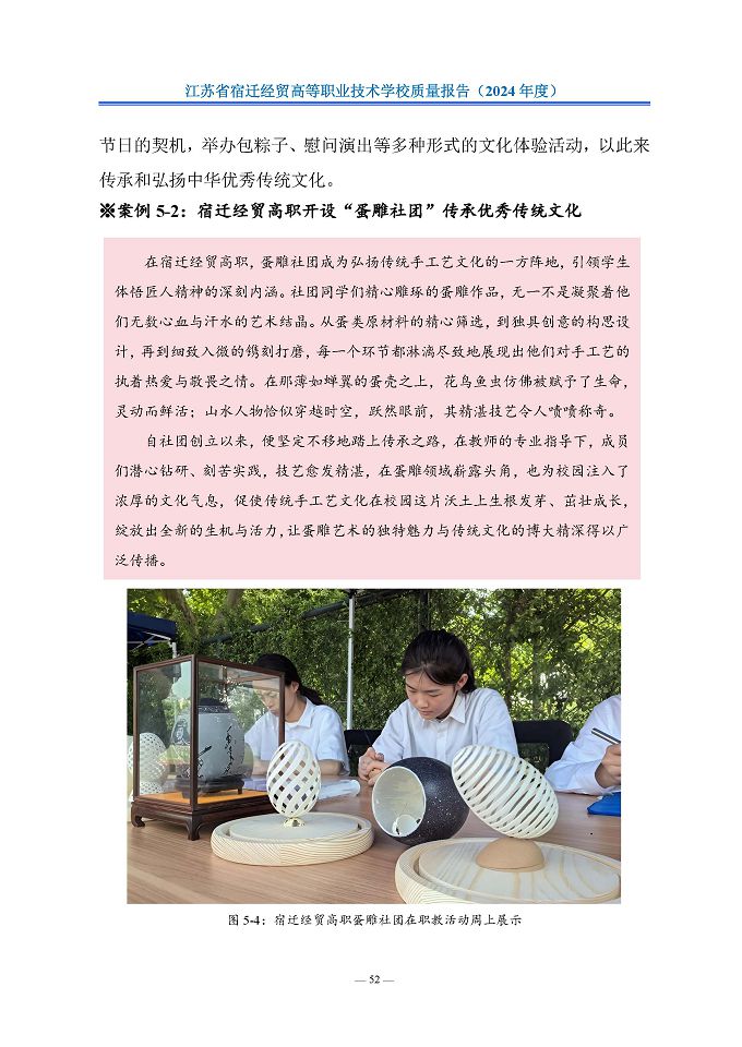 江苏省宿迁经贸高等职业技术学校质量报告（2024年度）