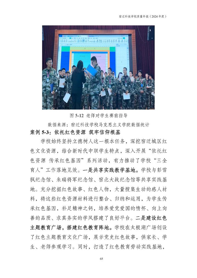 宿迁科技学校质量报告（2024年度）