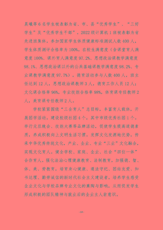 宿迁传智互联网中等职业技术学校质量报告（2024年度）