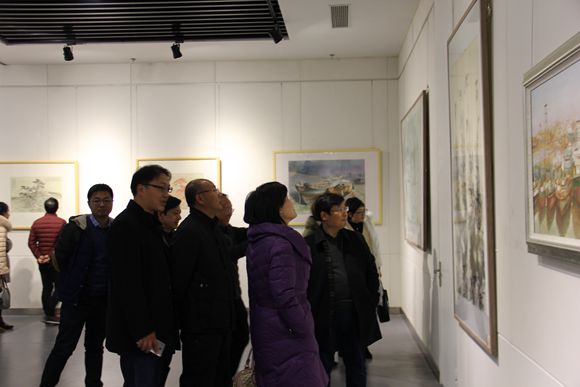 宿迁开放大学组织观看 学习贯彻党的十九大精神书画作品展