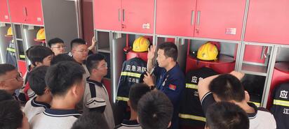 宿迁开放大学组织学生参观湖滨消防救援大队