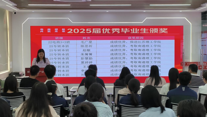 宿迁开放大学京东电商学院举办2025届优秀毕业生表彰大会