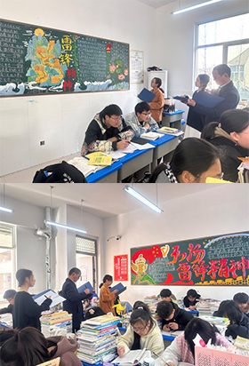 泗洪中专开展“学雷锋，树新风”黑板报评比活动