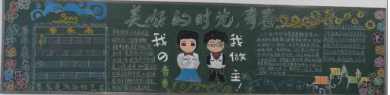 宿城中专开展“呵护青春”黑板报评比活动